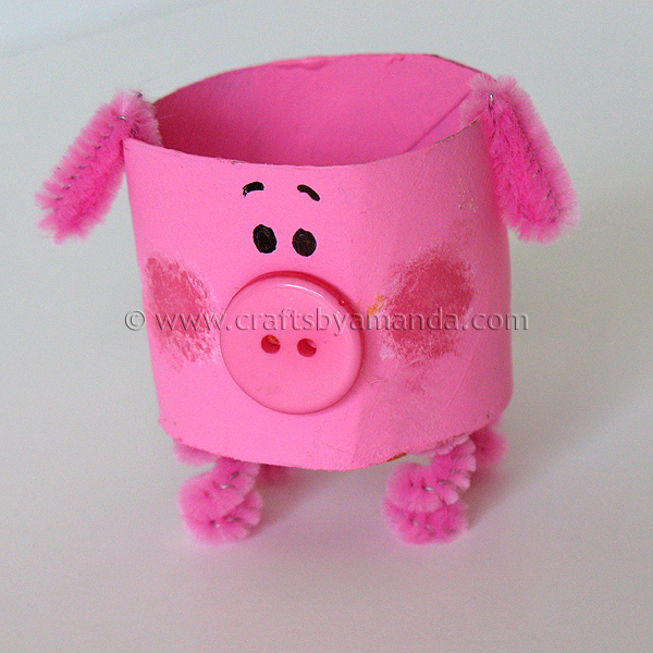 toilet paper roll pig