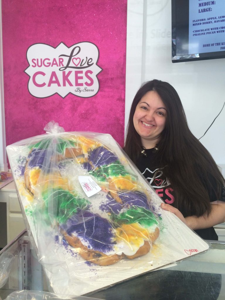 Sierra inventor of king cake on a stick