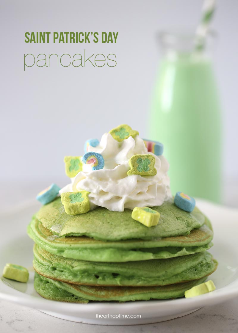 Click this image for details on how to make St. Patrick's Day pancakes. 
