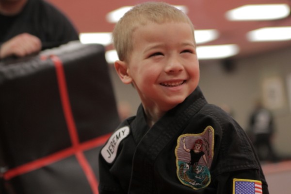 smiling karate student