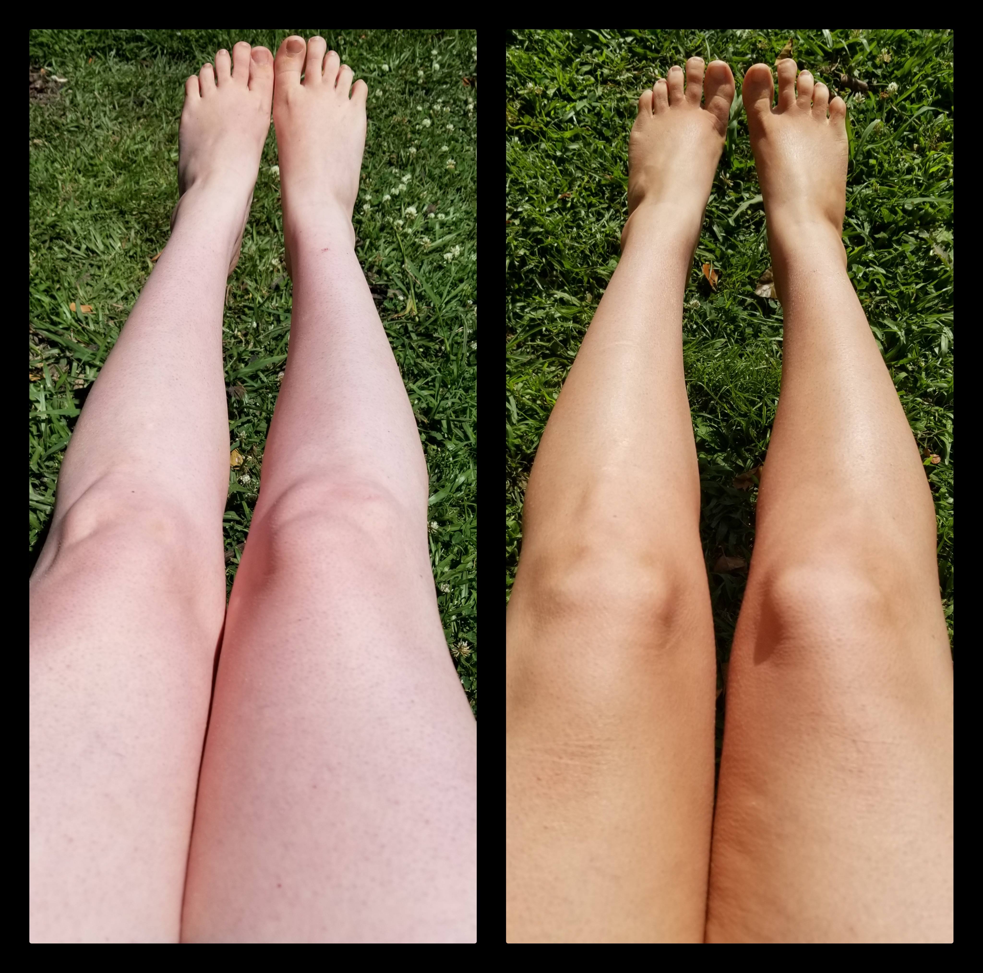 spray tan before and after fair skin