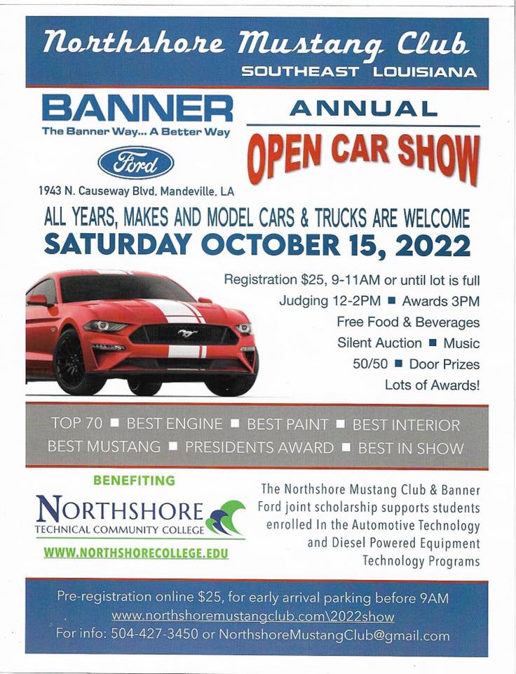 Northshore Mustang Club Annual Open Show