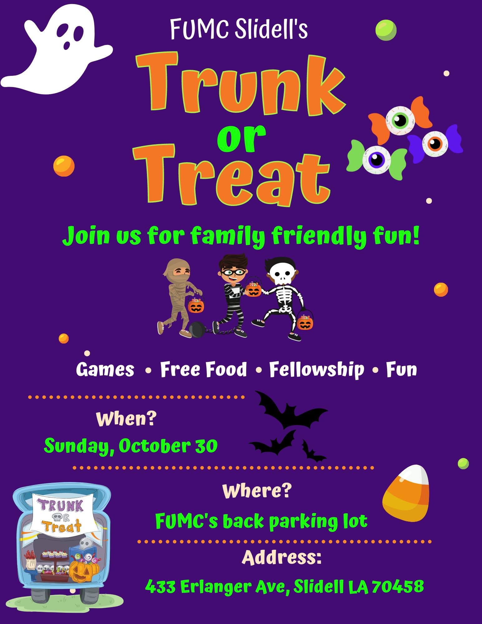 Trunk or Treat at FUMC Slidell